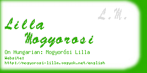 lilla mogyorosi business card